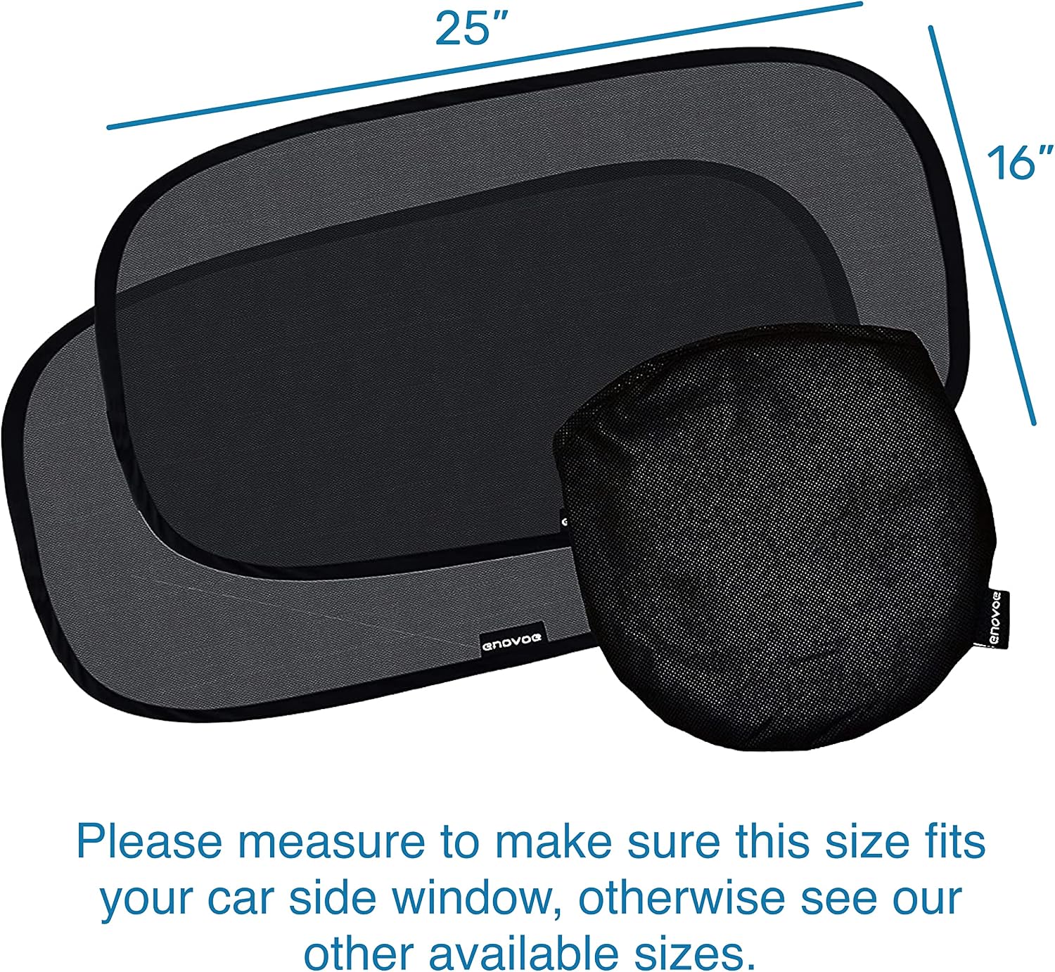 Thumbnail 2 de Enovoe 8542104010 Car Window Shades, 2-Pack Mesh UV Protection, 25 x 16 in.