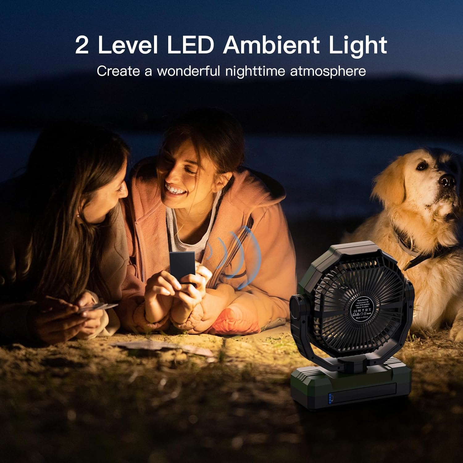 Thumbnail 2 de FRIZCOL 3-in-1 Camping Fan — 24000mAh Portable, Light, and Remote
