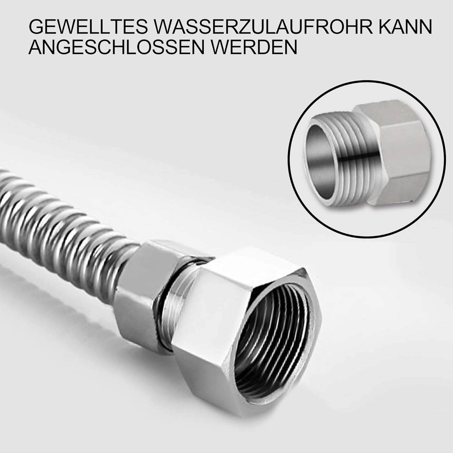 Detalle 2 de Edelstahl-Reduzieradapter Set 1/2 auf 3/8