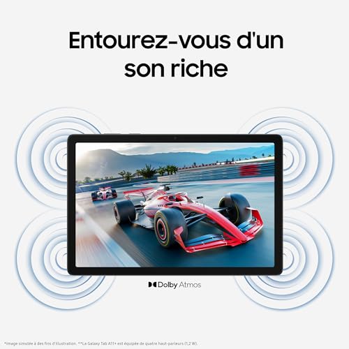 Detalle de Samsung Galaxy Tab A11+ WiFi 11" 128Go – tablette Android IA, 90 Hz, 6 Go RAM, Dolby Atmos