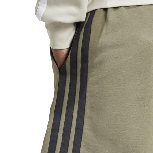 Thumbnail 4 de adidas Uomo Essential Three Stripes French Terry Short en Olive strata/Black (XXL)