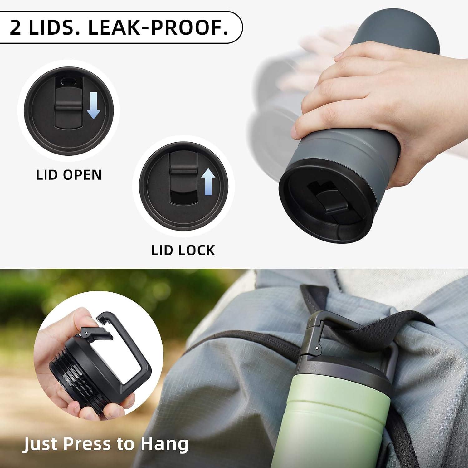 Detalle 2 de BJPKPK Insulated Travel Bottle 20 oz