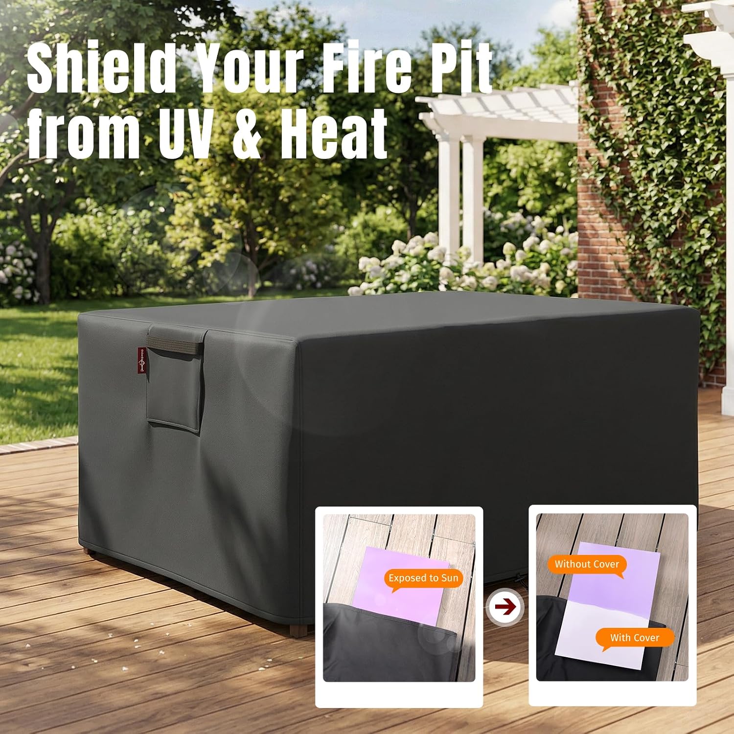Thumbnail 5 de SHINESTAR Rectangular Fire Pit Cover, 44 x 34 x 25 Inches