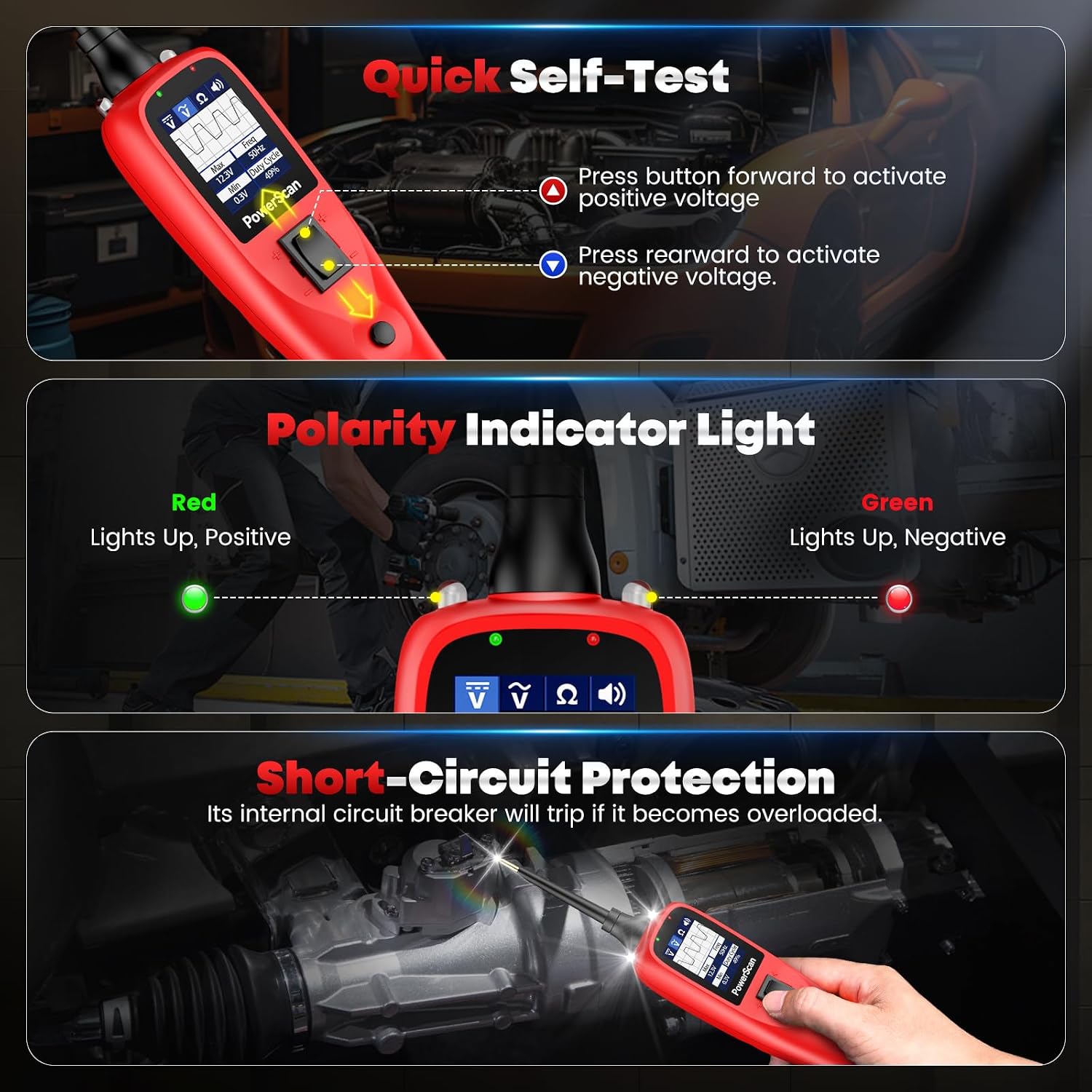 Thumbnail 6 de Autel PowerScan Automotive Circuit Tester: All-in-One 12-24V Power Probe with 20FT Extension