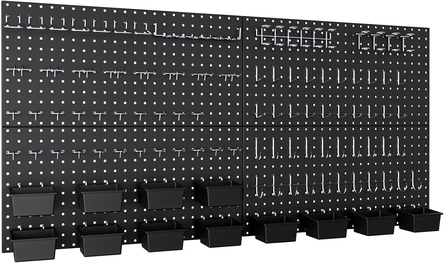 Detalle de INCLY NC0114 Metal Pegboard Organizer, 48 x 24 Inch, 158-Piece Kit