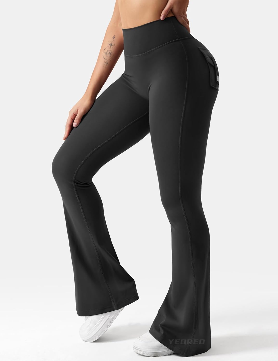 Thumbnail 2 de YEOREO CoreFlex Flare Leggings with Pockets for Women (Scrunch Butt Lift Workout & Yoga Pants)