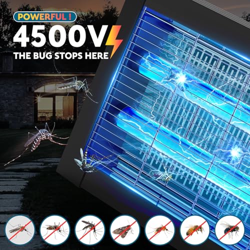 Detalle de anysun Lámpara Antimosquitos Solar Exterior 4500V: protección efectiva sin cables
