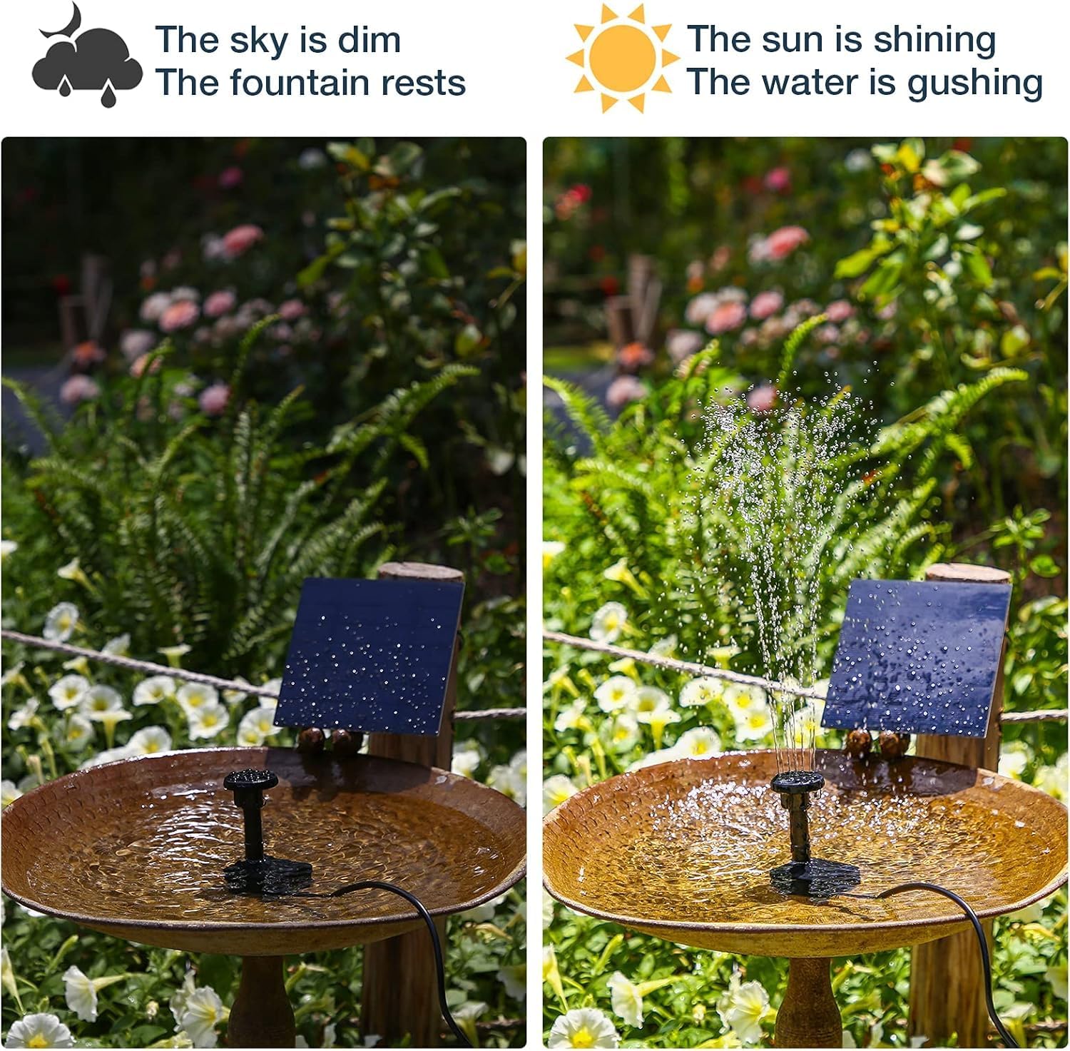 Thumbnail 2 de AISITIN 2026 Update DIY Solar Water Pump Kit for Water Feature Outdoor