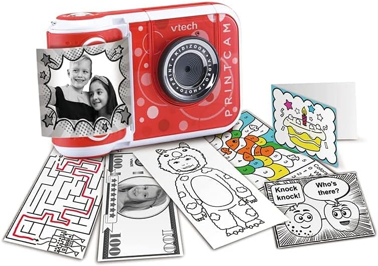 Detalle de VTech KidiZoom PrintCam (Red) kids instant digital camera with built-in printer, video recording and comic strip maker