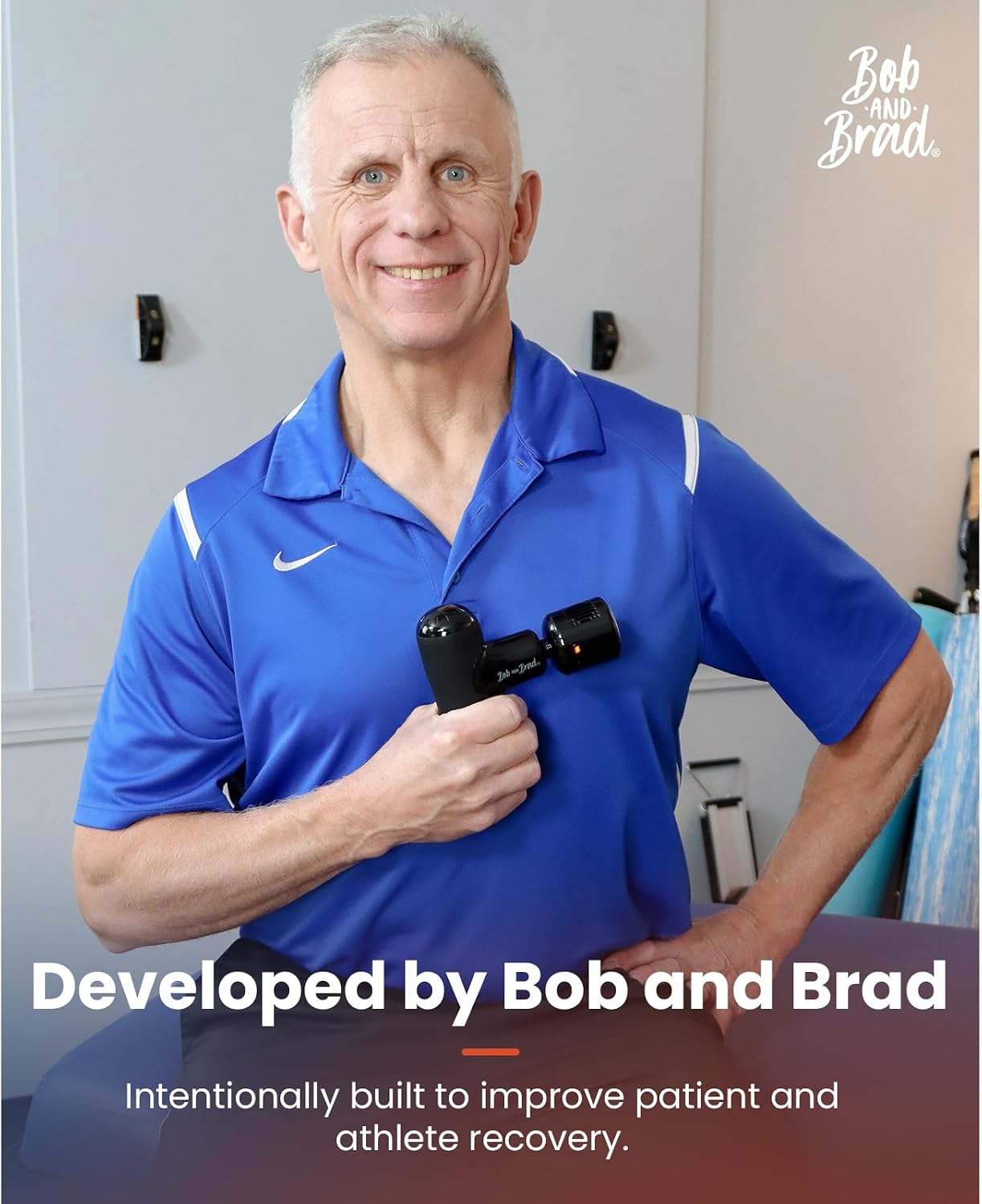 Detalle 2 de Bob and Brad Q2 Pro Mini Massage Gun with Heat and Cold — Portable Deep Tissue Percussion Massager