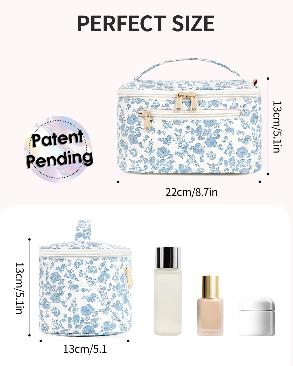 Thumbnail 5 de Travel Makeup Bag with Brush Compartment 23.5cm
