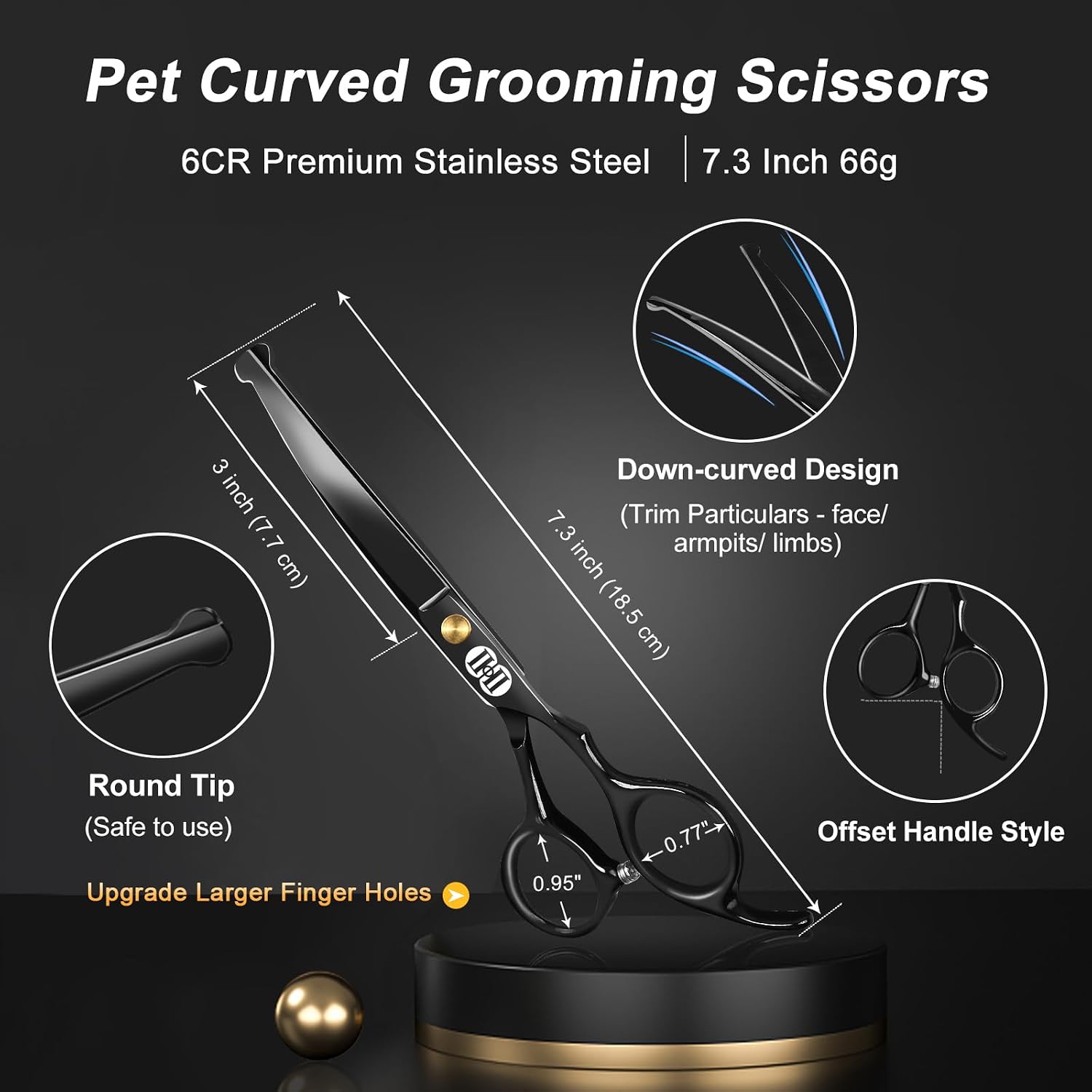 Thumbnail 2 de CIICII Dog Grooming Scissors Kit 7 inch