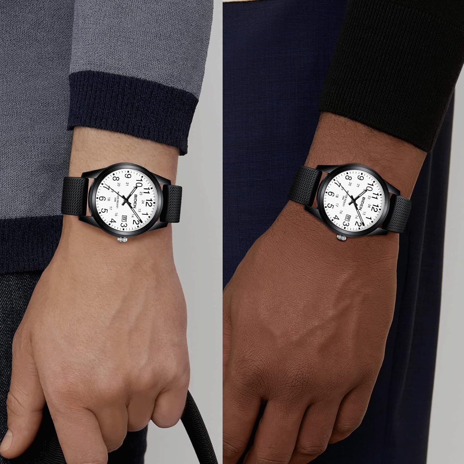 Detalle 2 de Herren Quarz-Armbanduhr 30 m Wasserdicht