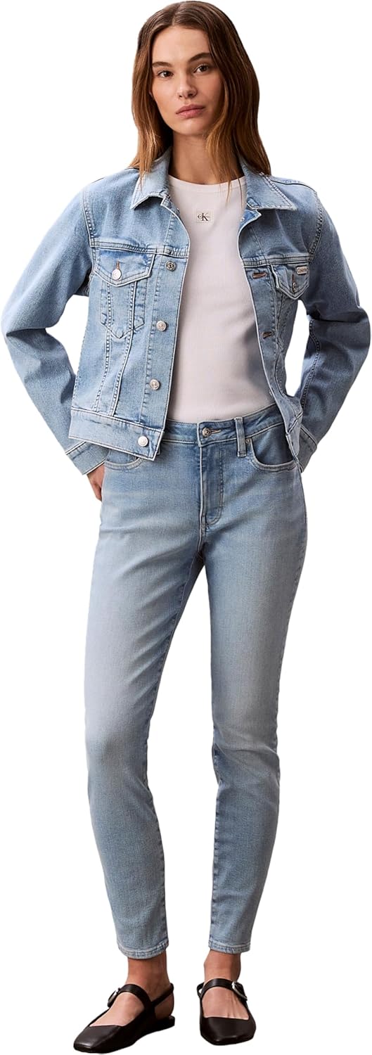 Thumbnail 4 de Calvin Klein Ls Classic Trucker Coastal Light Lv047f672g – Giacca Donna Originale Calvin Klein