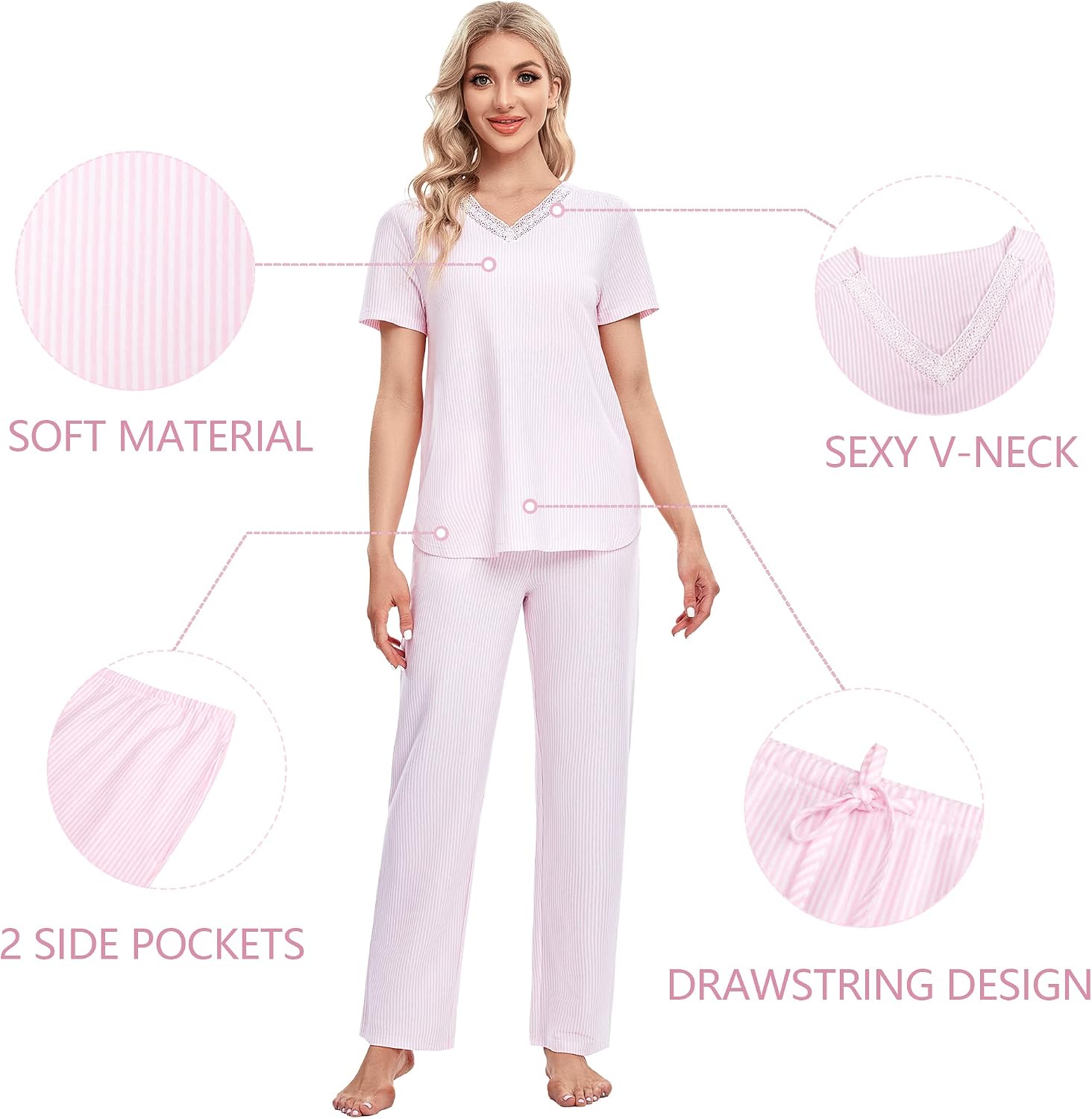 Detalle de IZZY + TOBY Cotton Pajama Set