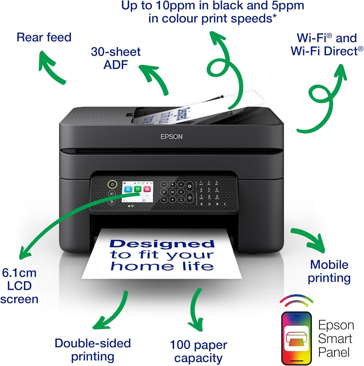 Thumbnail 1 de Epson WorkForce WF-2950DWF: A4 Wireless All-in-One Inkjet Printer