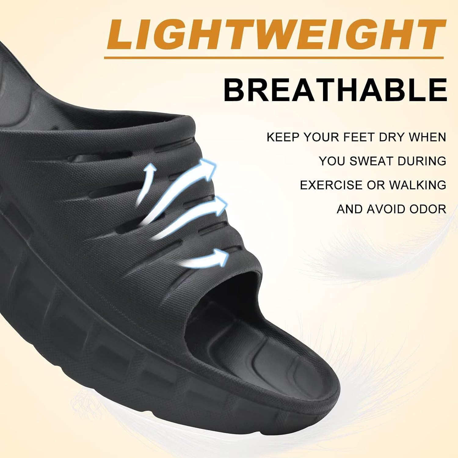 Thumbnail 6 de KuaiLu Men's Recovery Sandals with Orthotic Arch Support – Thick Cushion, Open Toe, Wide Width, Waterproof