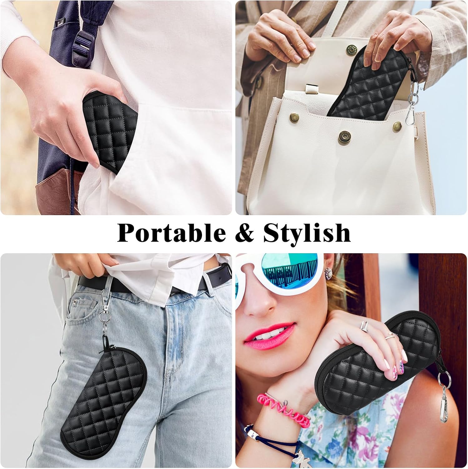 Thumbnail 6 de MoKo soft neoprene eyeglasses case with zip and clip – protective pouch for glasses