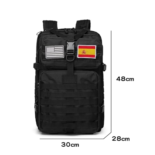 Thumbnail 5 de smallrun Mochilas Tácticas Militares 45L (MOLLE) impermeable de 5 compartimentos
