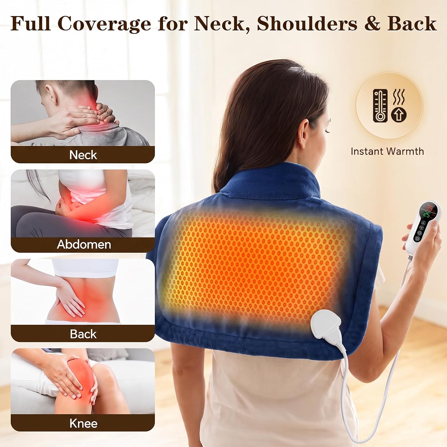 Detalle de Electric Heating Pad, Dark Blue