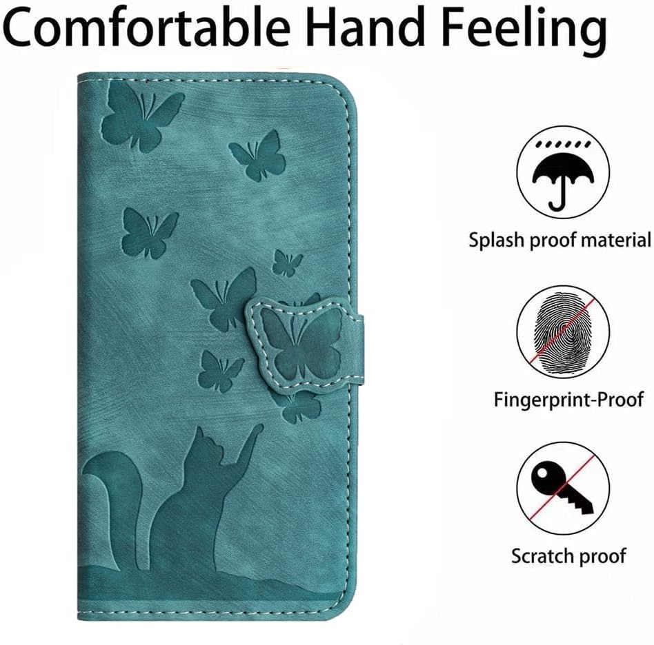 Detalle 2 de LSPCASA Custodia in Pelle PU Flip per Honor Magic8 Lite – Protezione 360° e Portafoglio Verde