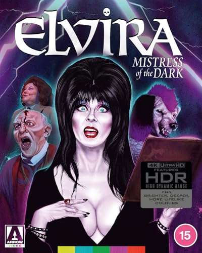 Detalle 1 de Arrow Video Elvira: Mistress of the Dark Limited Edition 4K UHD Blu-ray