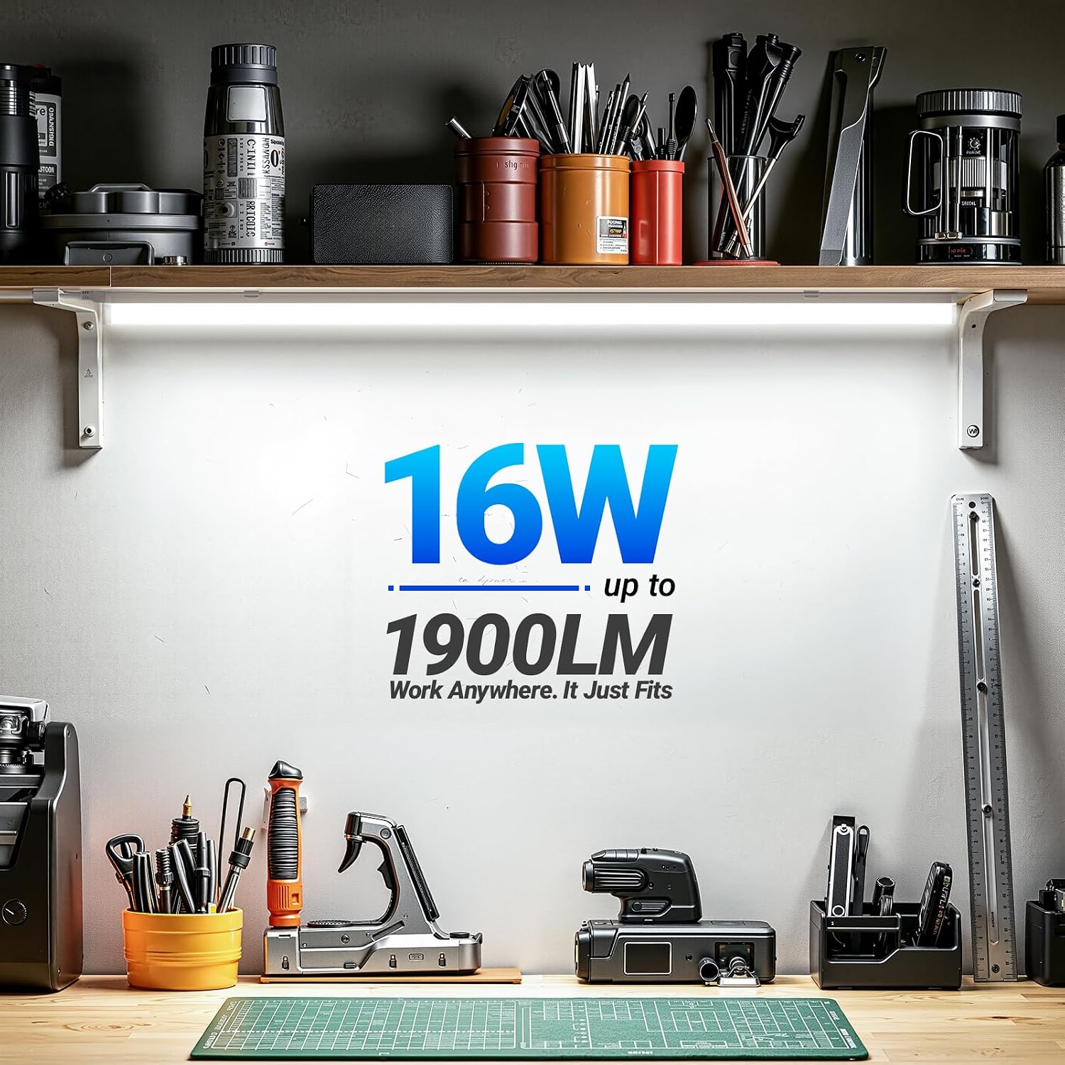 Detalle de Barrina T5 3FT LED Shop Light, 6-Pack: 1900 lm, 5000K Daylight, 16W