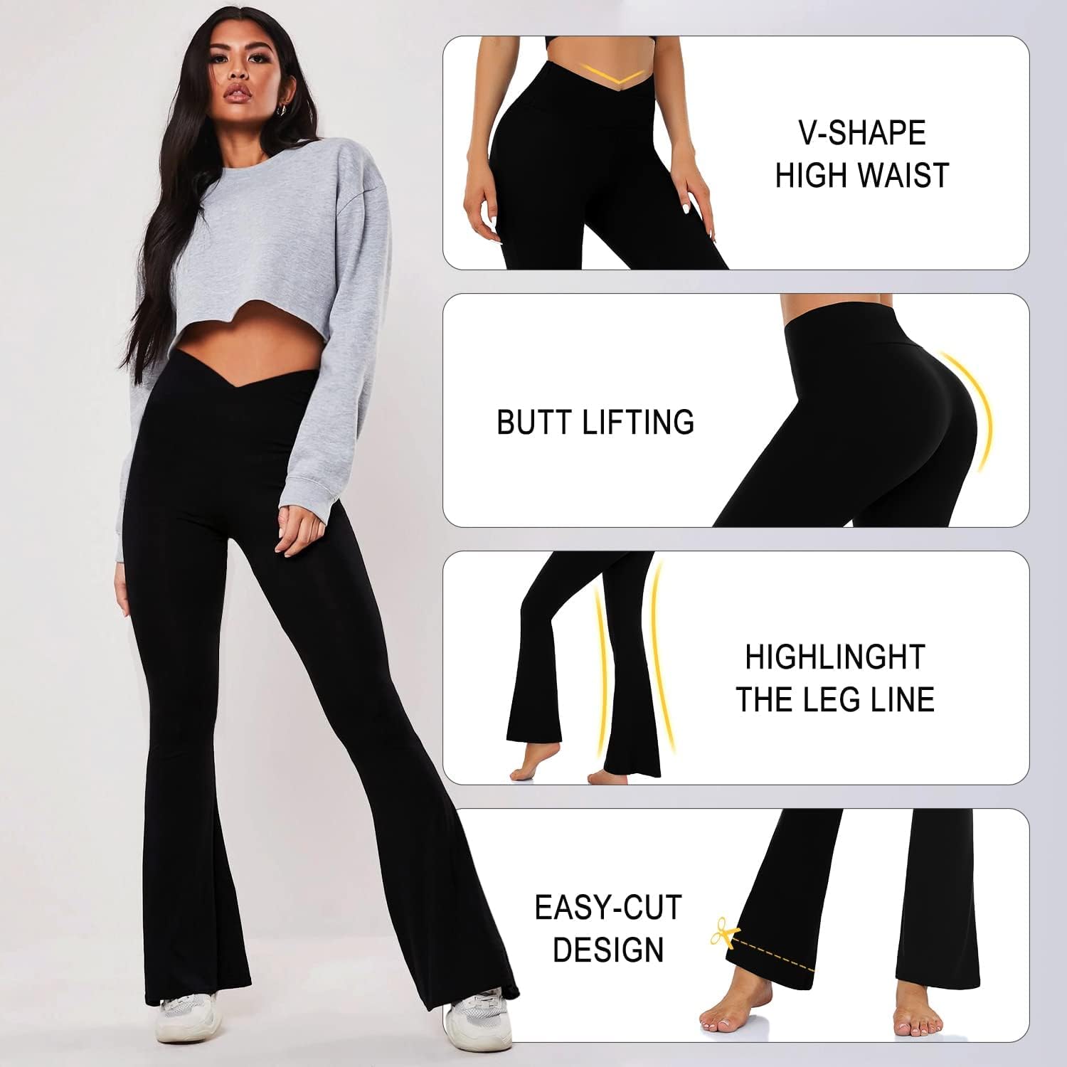 Thumbnail 3 de Yogahose Flared Leggings High Waist 31"