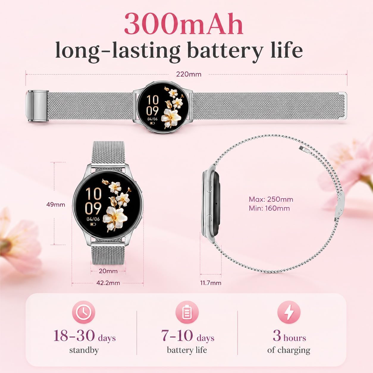 Thumbnail 6 de Orologio Smartwatch Donna con Chiamate Bluetooth 1,32" AMOLED – Health & Fitness IP68