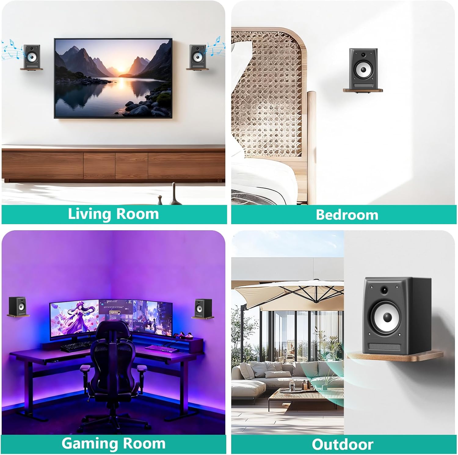 Thumbnail 4 de WALI SWM302 Speaker Wall Mount 55 Lbs