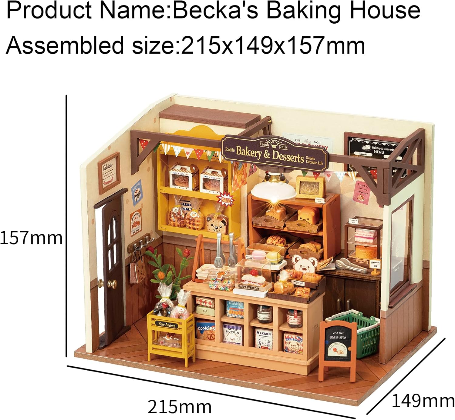 Thumbnail 1 de ROLIfe Maison Miniature à construire en bois avec LED — kit DIY pour diorama et décoration