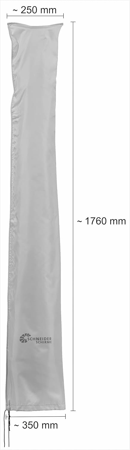 Detalle de Schneider Schutzhülle für Sonnenschirme bis 300 cm Ø – silbergrau, 177 x 26/34 cm, 0,3 kg (821-00)