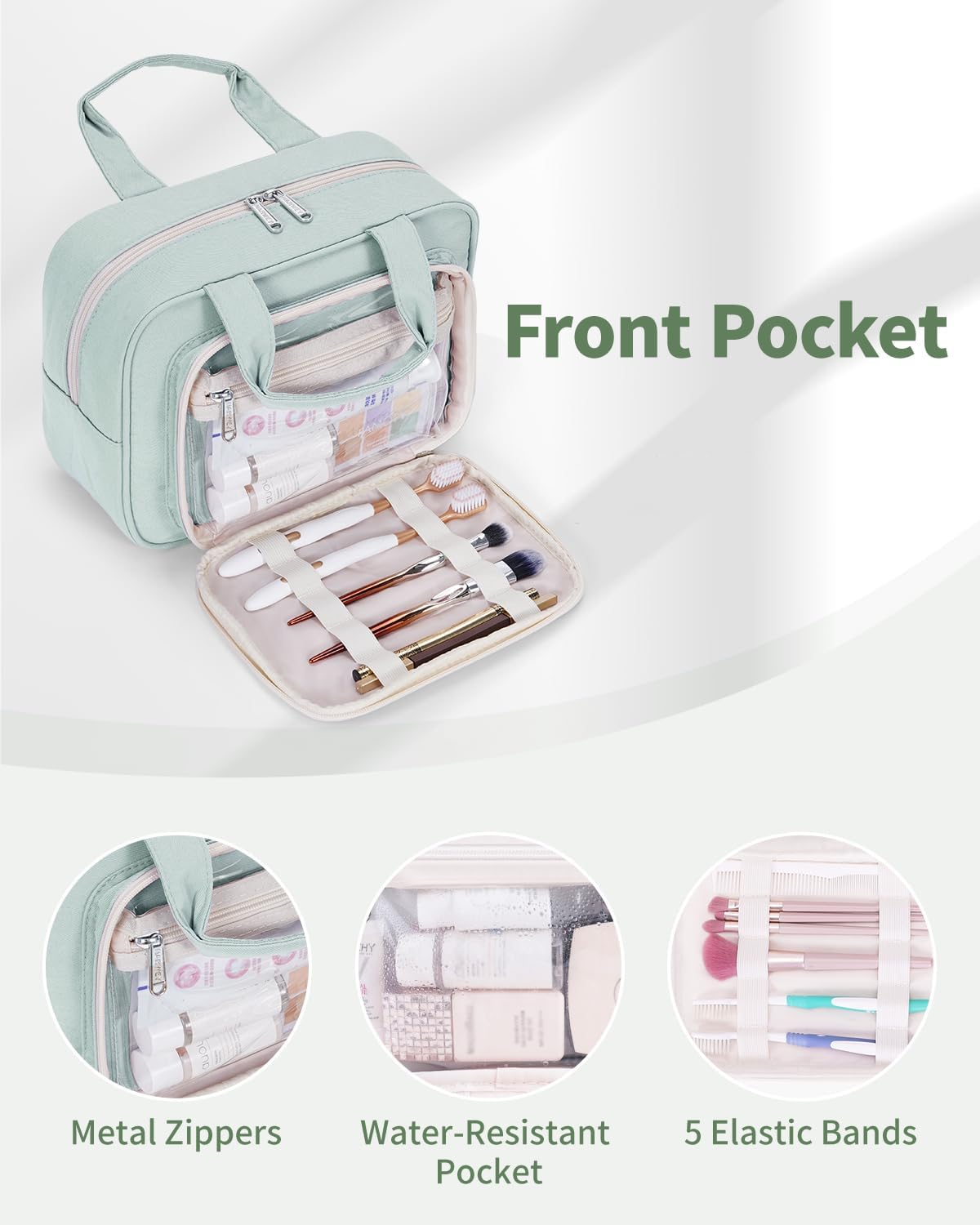 Thumbnail 3 de Narwey Full Size Toiletry Bag Mint Green