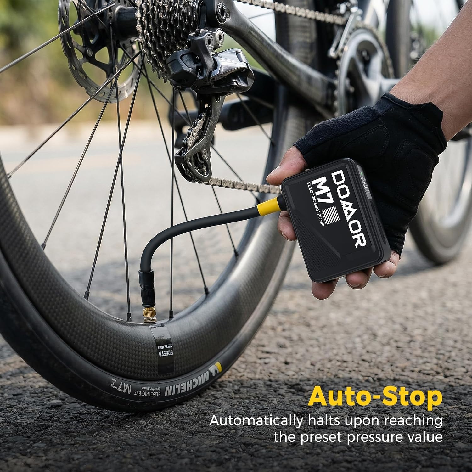 Thumbnail 6 de Mini Bicycle Pump: 120 PSI Electric with Gauge and Auto Stop