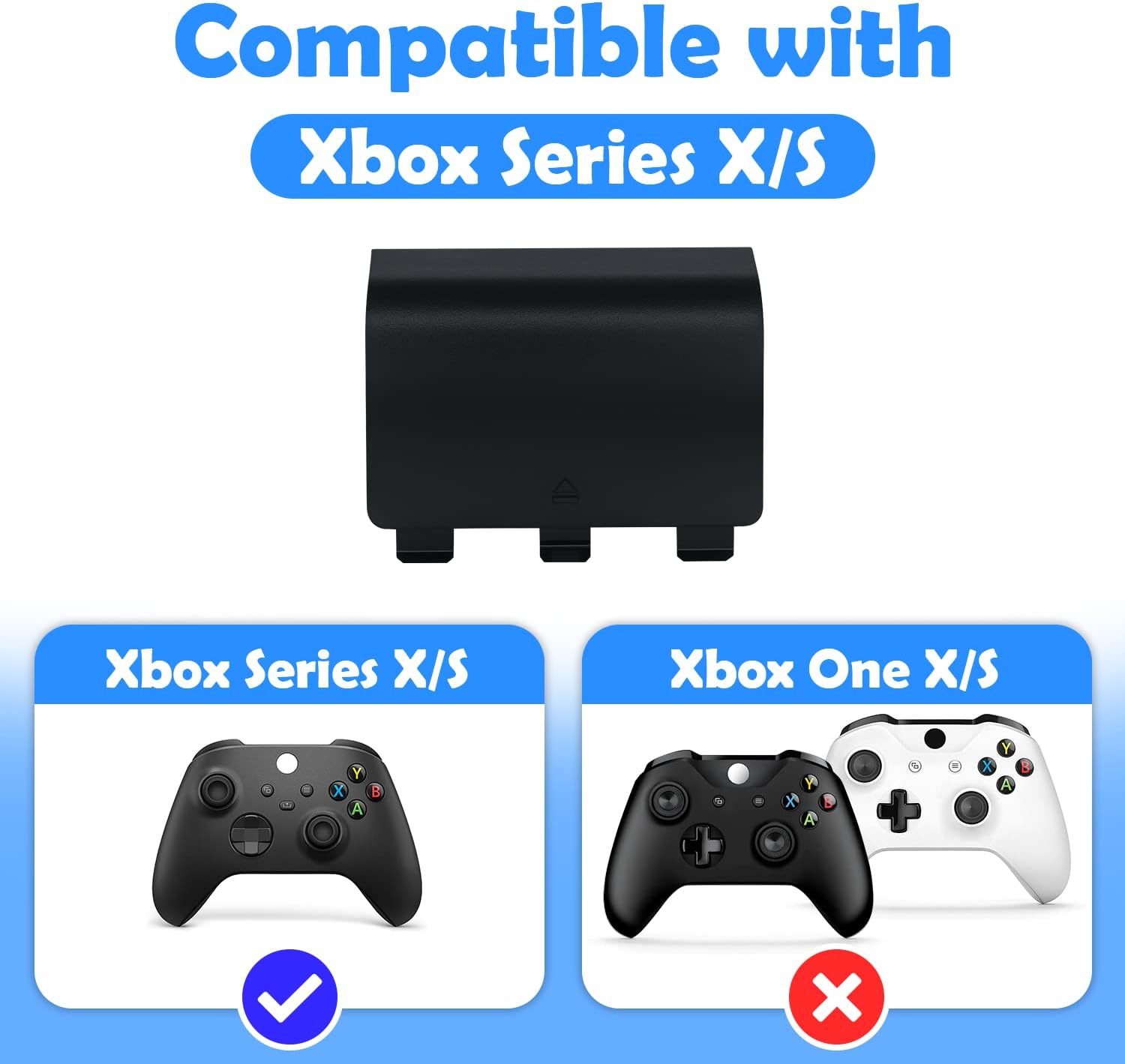 Thumbnail 3 de Lot de 6 coques de batterie de rechange Mcbazel pour manettes Xbox Series S/X (noir)