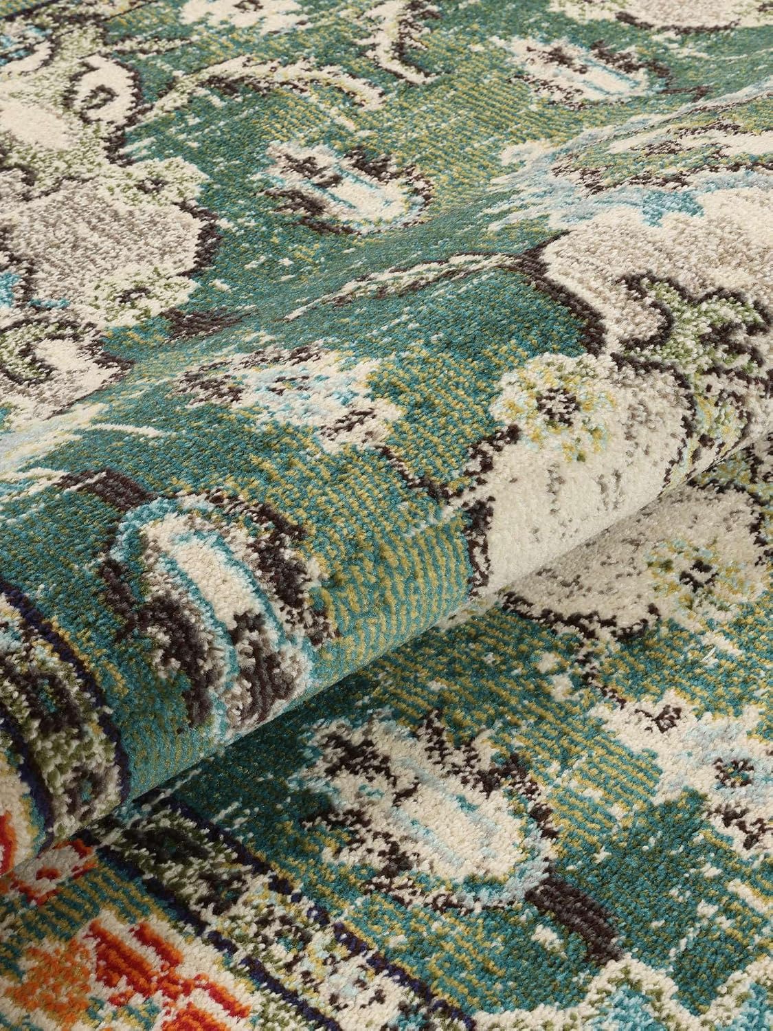 Detalle 1 de RugVista Leia 200 x 300 cm Green Vintage Rug, Medium Pile