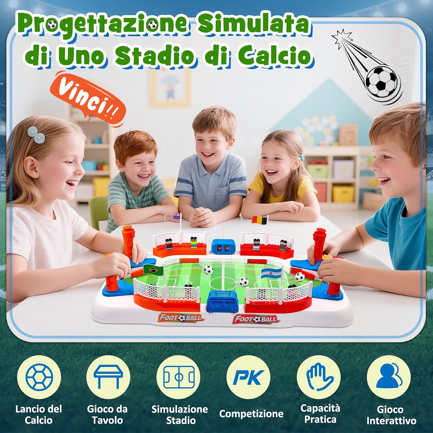 Thumbnail 3 de Dromlag Regalo Bambino Calcio Balilla 3-9 Anni