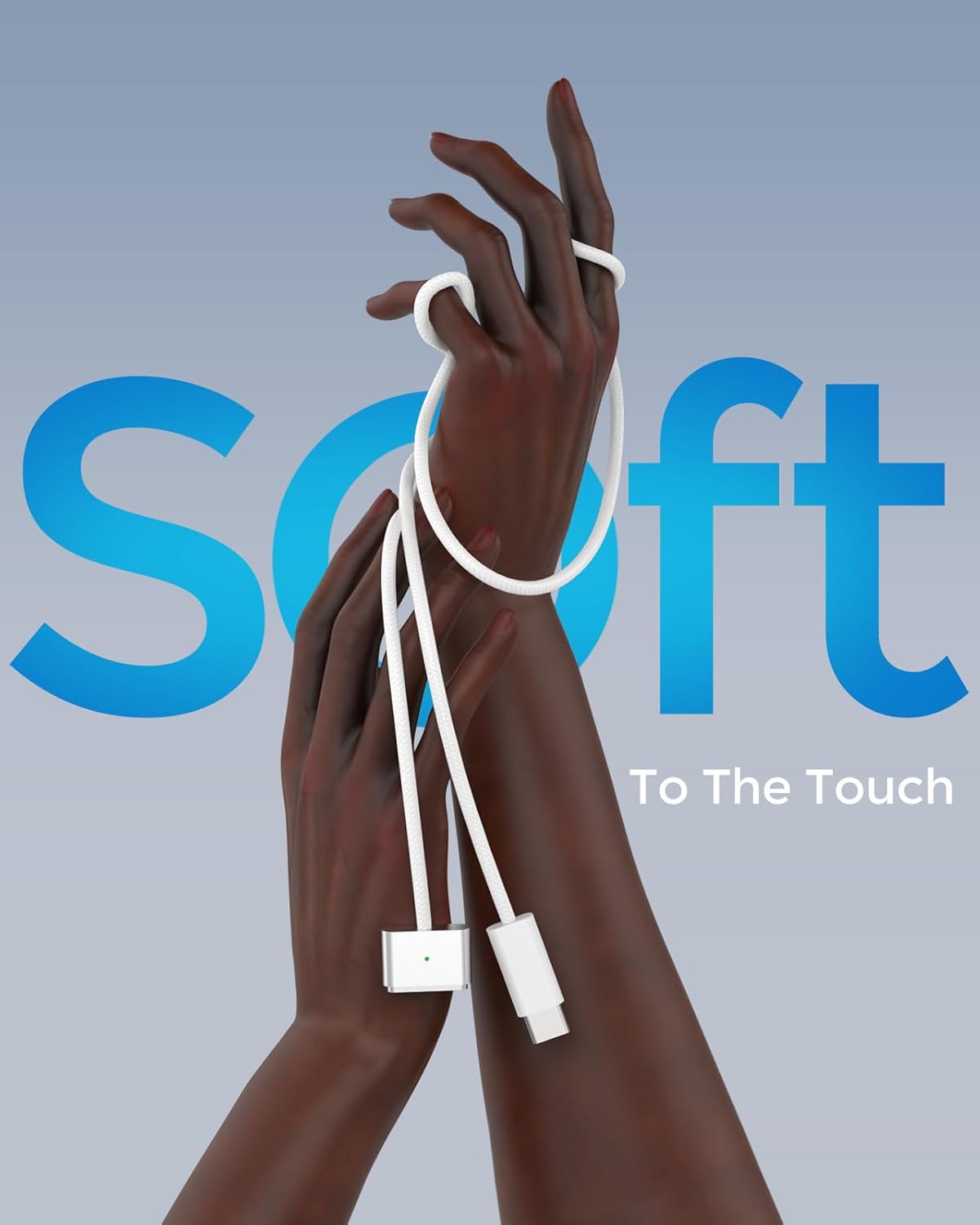 Thumbnail 6 de Magnetic USB-C to Magnetic 3 Charger Cable for MacBook Air 13.6/15 and Mac Pro 14/16 (Braided, LED) – 6.6ft (2-Pack)