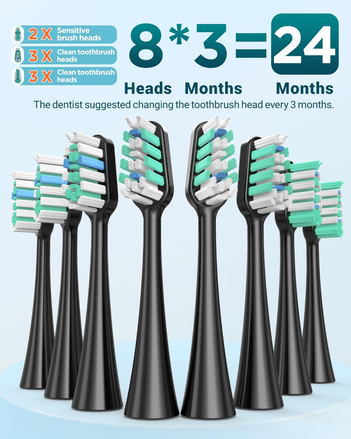 Detalle de Sonic Electric Toothbrush 8 heads 🪥