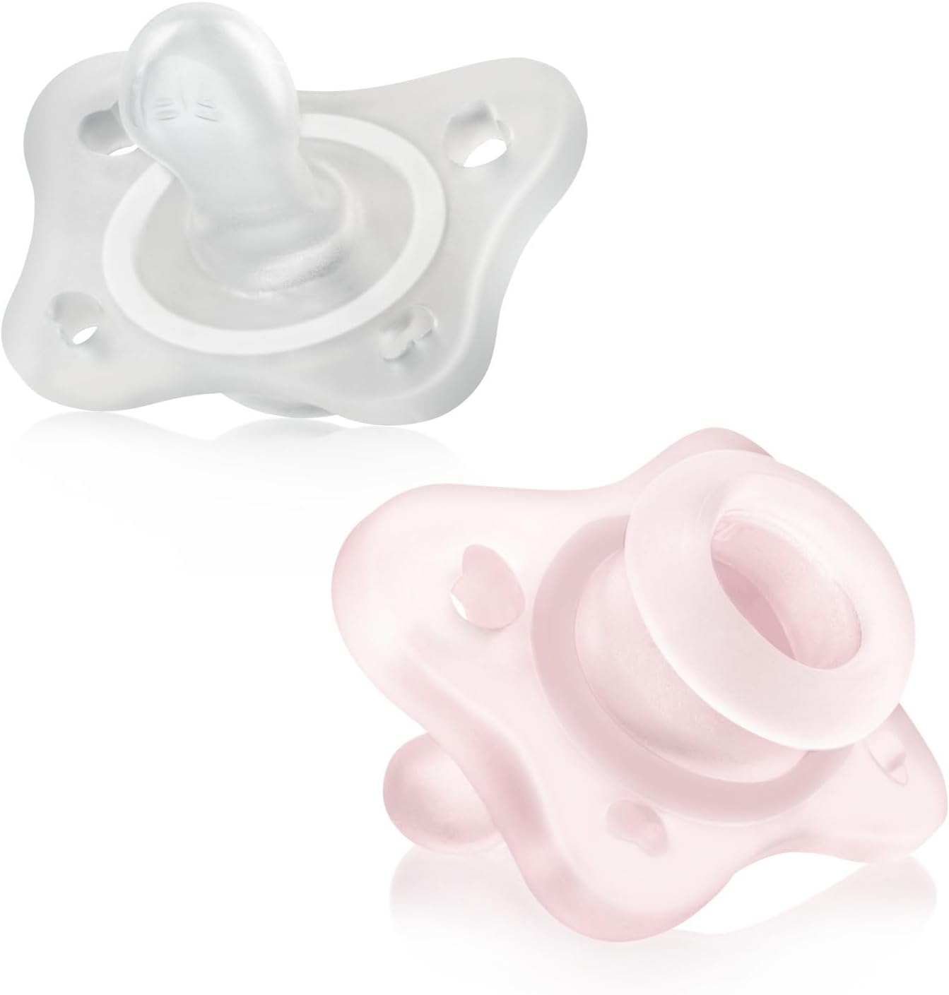 Detalle de Chicco Kit de croissance 0-6 mois pour fille – 4 pièces en silicone doux (2x 0-2 mois, 2x 2-6 mois)
