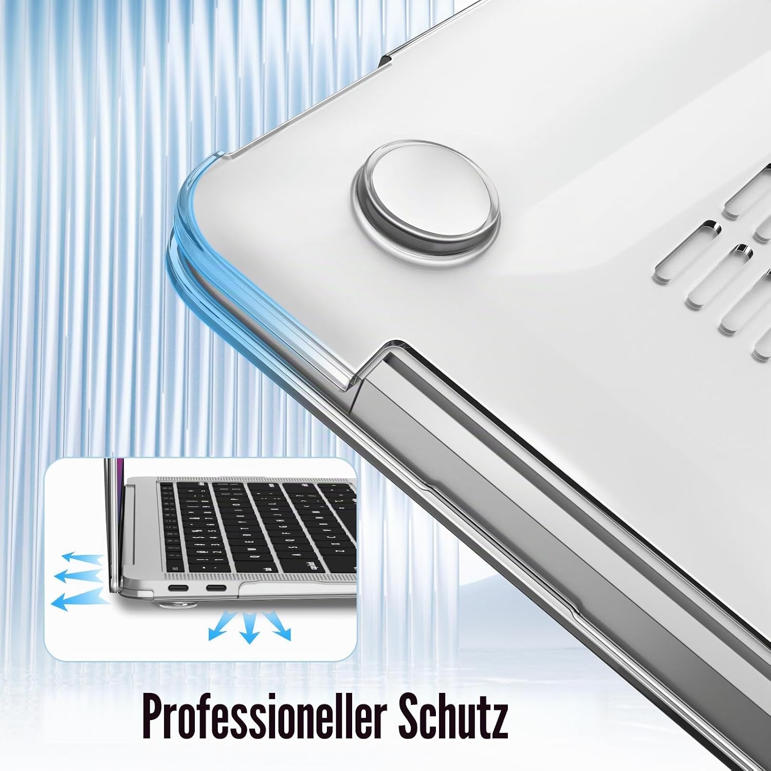 Thumbnail 6 de Fintie Ultradünne Hartschalen-Hülle für MacBook Air 13 (2018–2020) A2337/A2179/A1932 – transparentes Snap Case