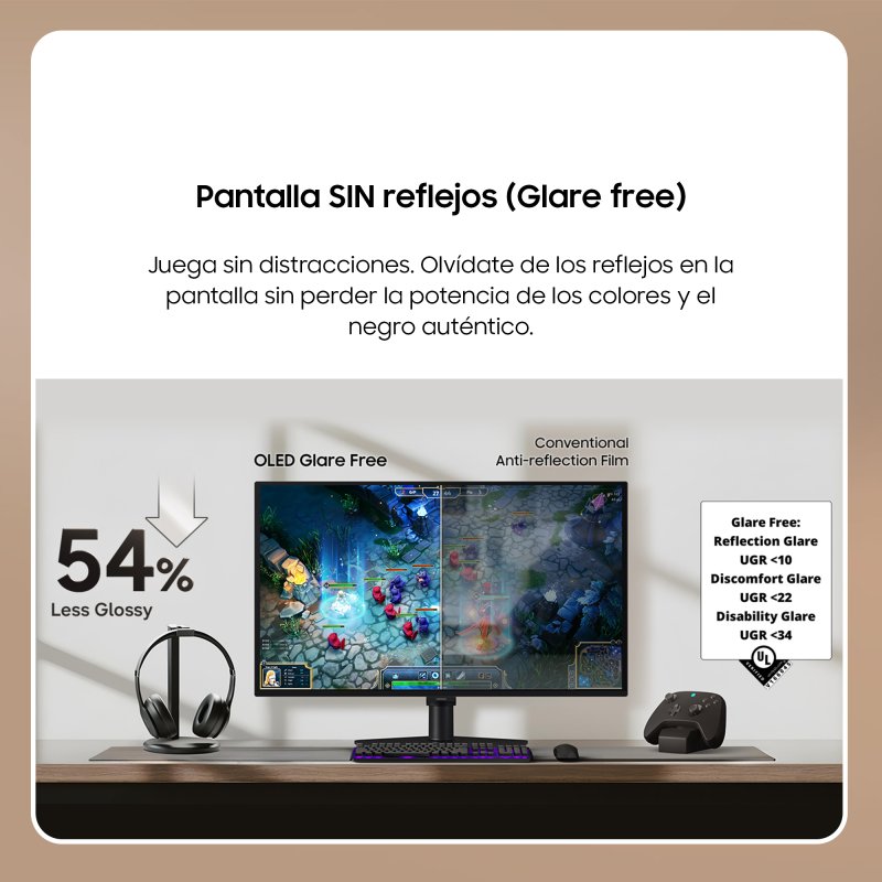 Detalle de Samsung Odyssey G6 S27HG612SU, 27" OLED 240 Hz: monitor de gaming y creación