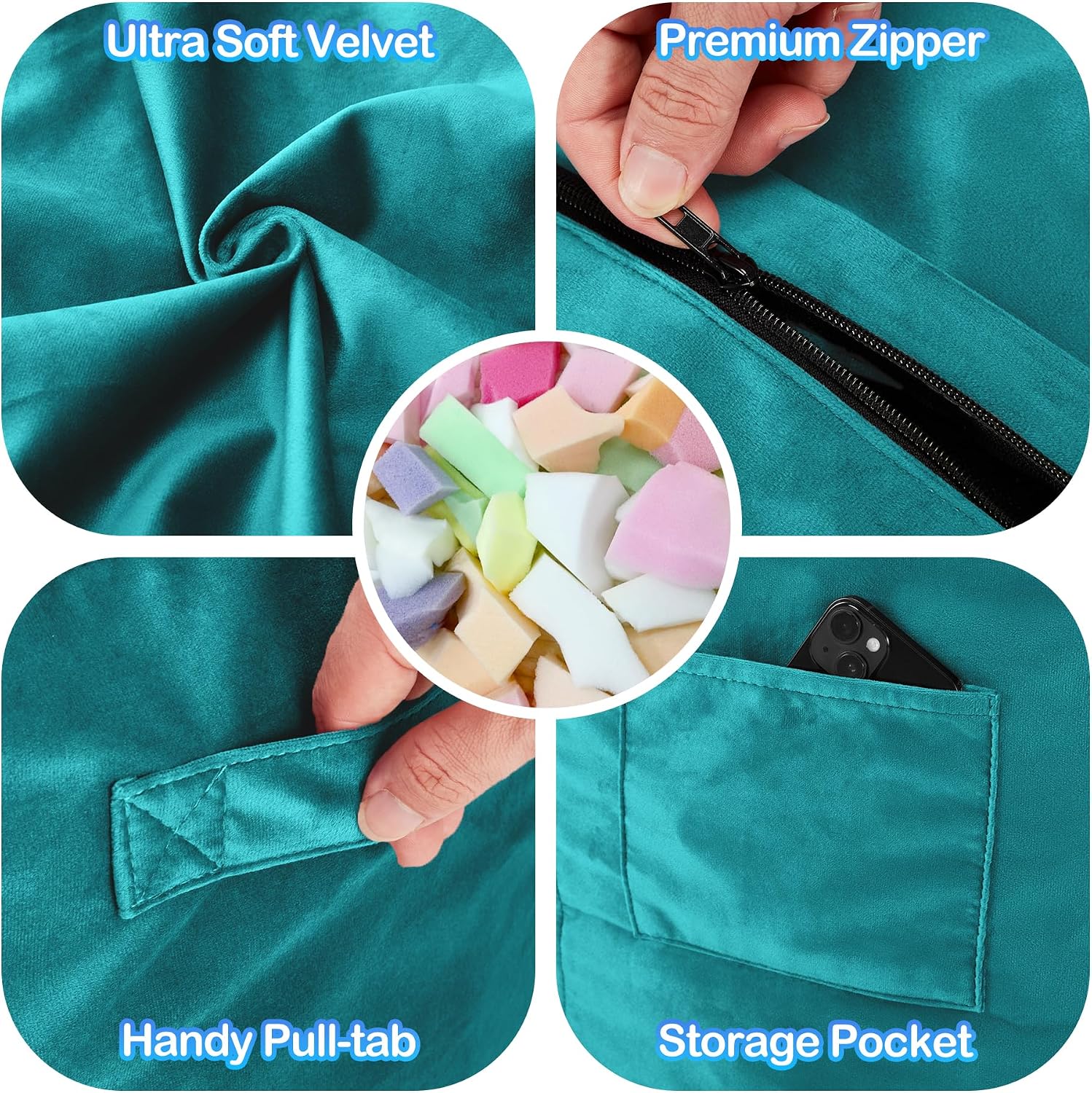 Thumbnail 5 de Lilanoon Bean Bag Chair 5FT