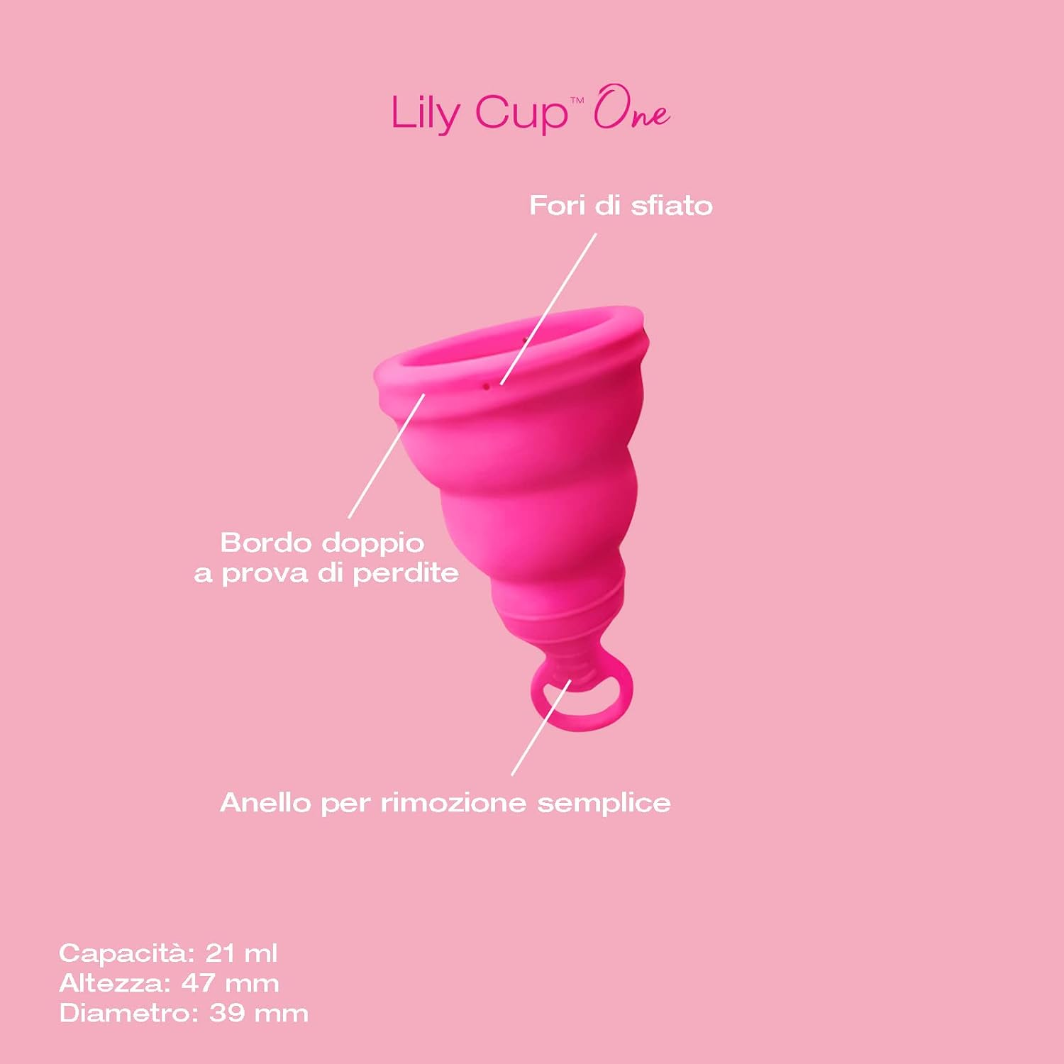 Detalle de Intimina Lily Cup One: Coppetta mestruale morbida per principianti e adolescenti