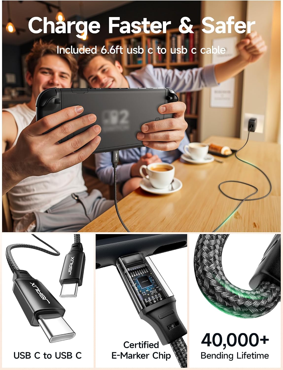 Thumbnail 5 de JSAUX 65W USB‑C Charger for Nintendo Switch 2