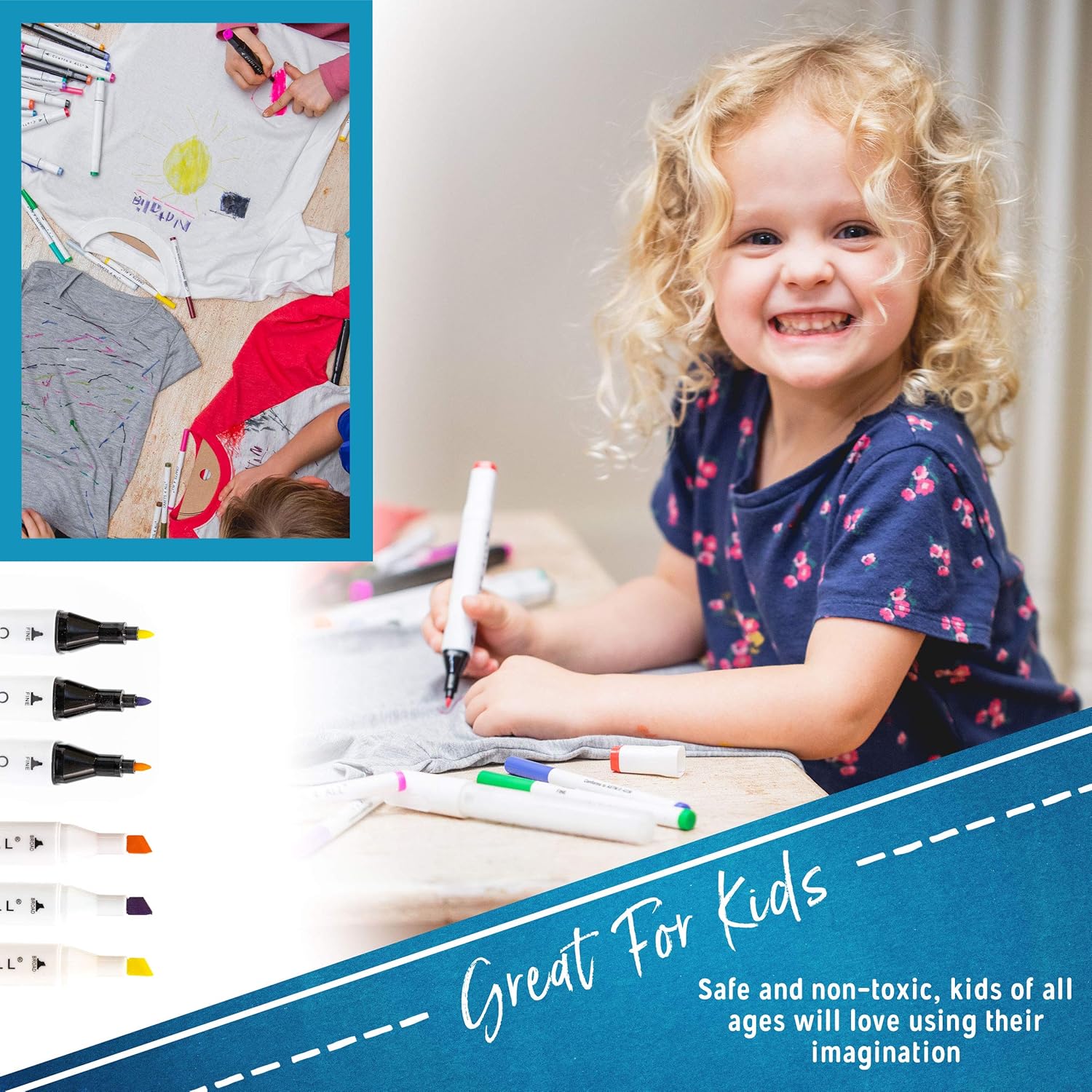 Detalle 2 de Crafts 4 ALL Fabric Pens 12 pack