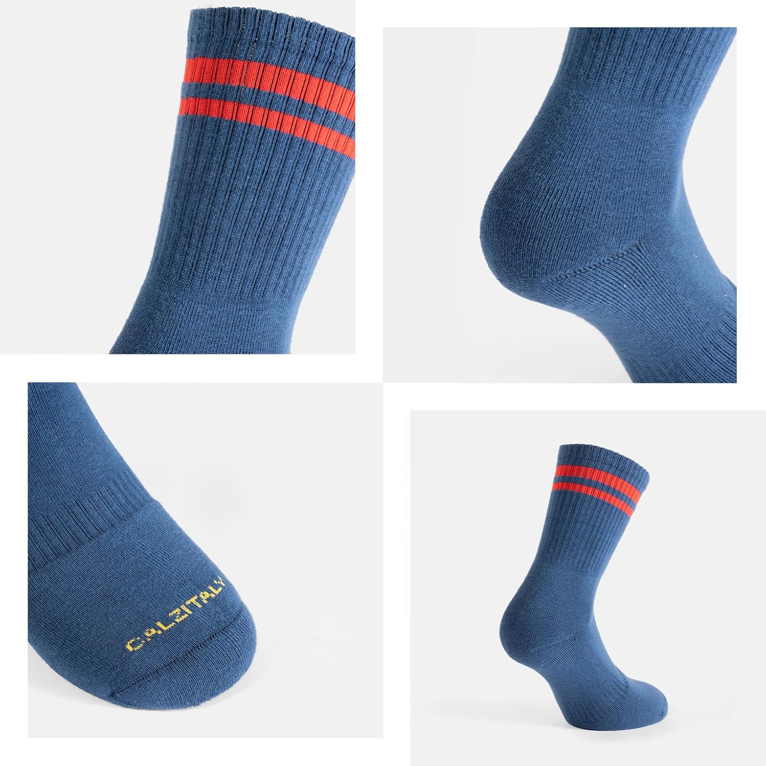 Detalle de CALZITALY Pack 2-3-4 Paia Calze sportive unisex con soletta antiurto – Made in Italy