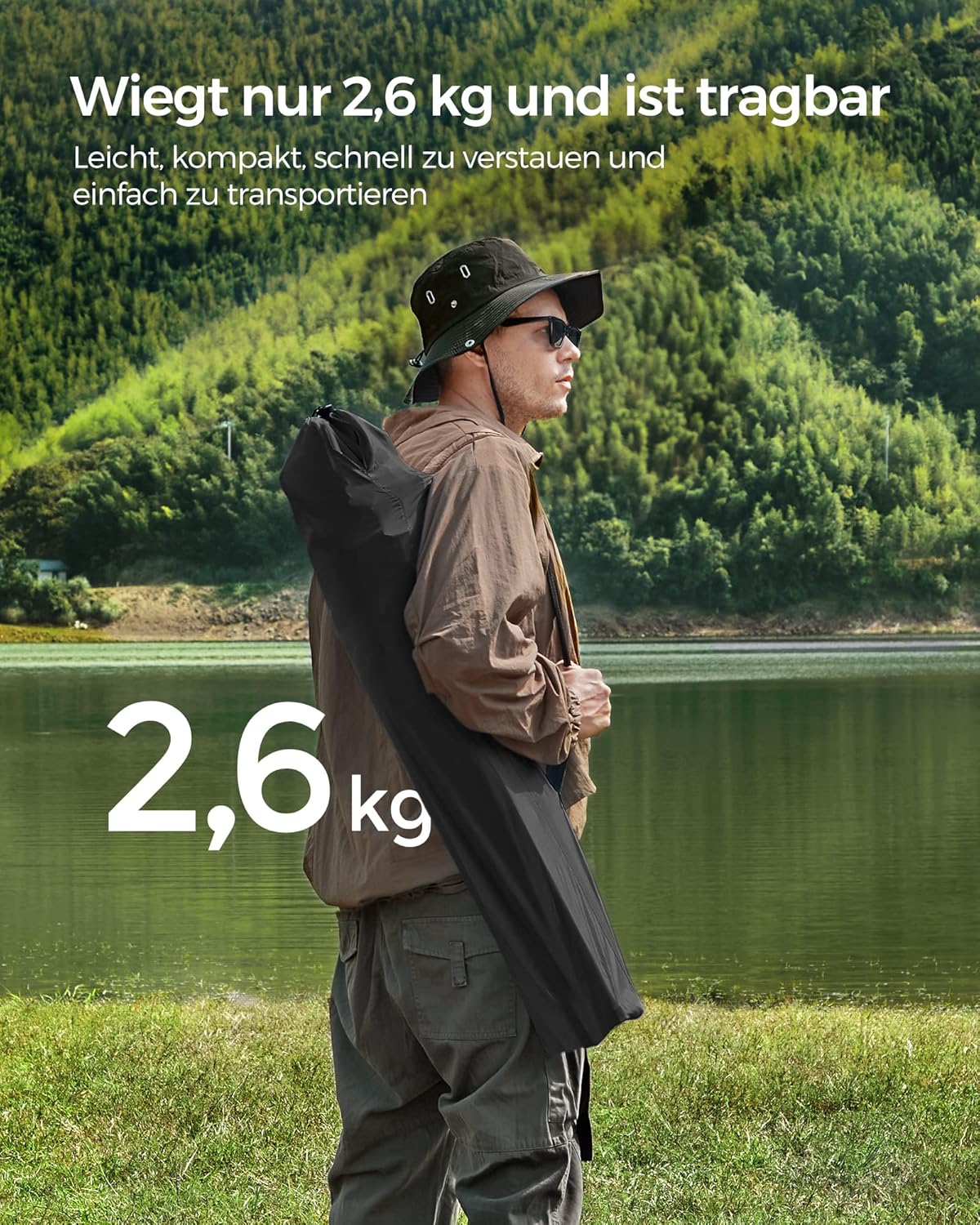 Thumbnail 5 de SONGMICS 2er Set Klappstuhl Campingstuhl mit Getränkehalter – belastbar bis 150 kg