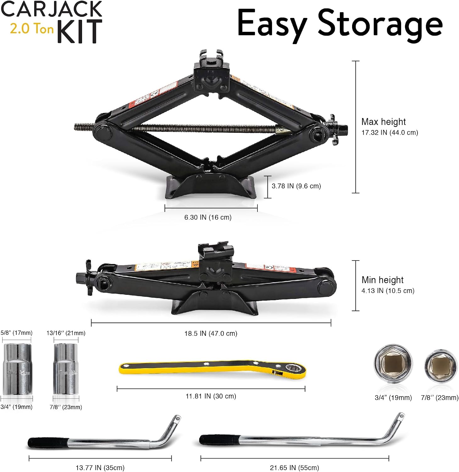 Detalle de Scissor Jack car jack kit 2 Ton