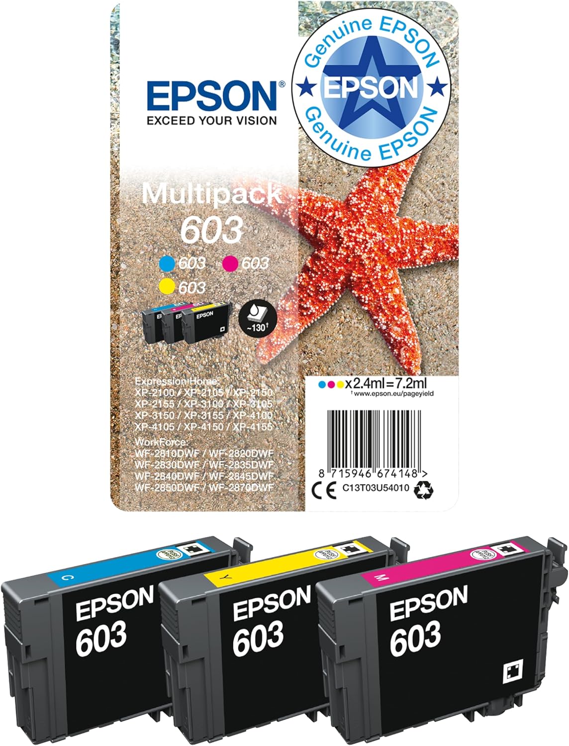 Thumbnail 6 de Epson 603 Starfish Genuine Multipack, 4-colour ink cartridges